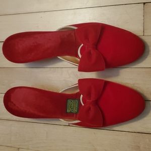 Daniel Green Comfy Slippers vintage 60's ruby red slippers